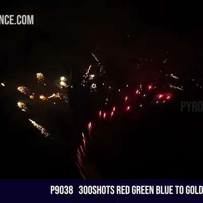 300Shots Red Green Blue to Golden Spinning