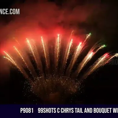 99Shots C Chrys Tail and Bouquet with red green tip