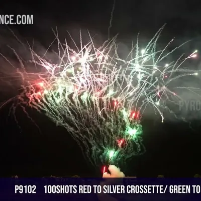 100Shots Red to Silver Crossette/ Green to Silver Crossette
