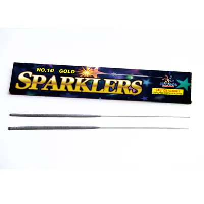 10" Gold Sparklers 6pcs Pack