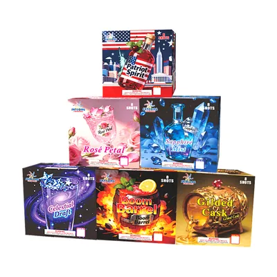 Boom Barrel/Gilded Cask/Celestial Draft/Patriot Spirit/Sapphire Mist/Rosé Petal