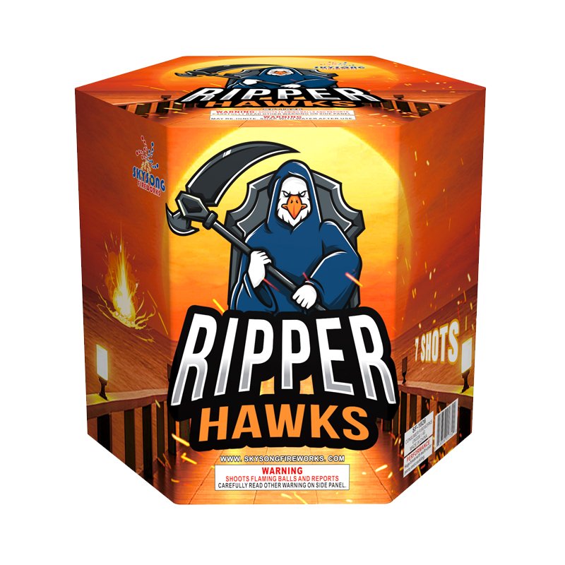 The Ripper Firework Box Ripper Hawks 7Shots - Skysong Fireworks
